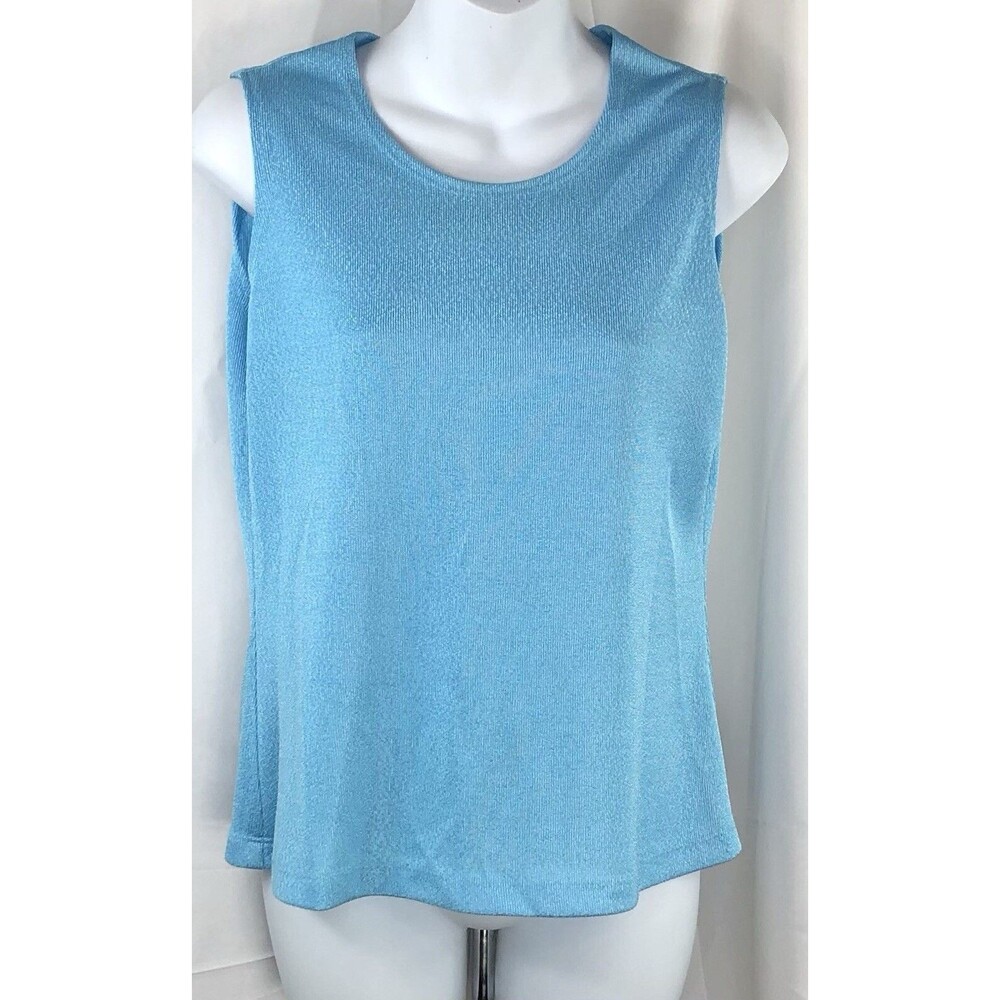 Notations sleeveless knit Tank top S Blue Pullover Coastal Capsule Beach Summer